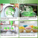 Colorant alimentar liposolubil, 10 culori colorant alimentar pe bază de ulei pentru decorarea tortului de ciocolată, set de coloranți alimentari foarte concentrați pentru fondant, cupcake, copt, colorant alimentar - 6 ml fiecare
