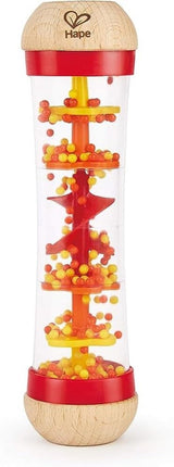 Hape rainmaker | mini jucărie muzicală cu clopoței din lemn, albastru Jucarii Bebe Naty Shop Roșu