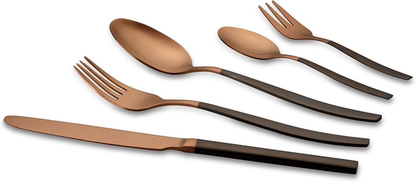 Set de tacâmuri Echtwerk Positano Due-Bronze, Black Edition, 20 piese, 4 persoane Bucatarie Naty Shop