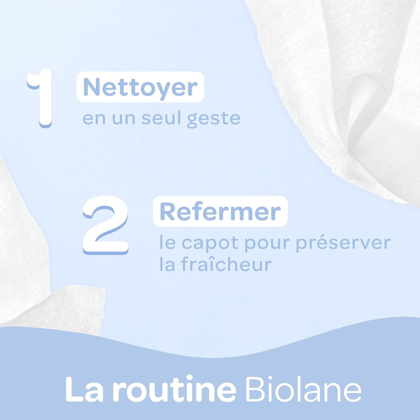 BIOLANE - Șervețele umede pentru bebeluși cu apă - 225 de șervețele - 3 x 75 bucăți - Curățare delicată și eficientă - De la naștere - Calitate franceză