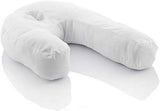 Innovagoods - Pernă ergonomică în formă de U pentru somn lateral, Ideală pentru sarcină, Promovează respirația liniștită, Reduce sforăitul, Bumbac și poliester, Alb, 39 X 57 X 14 Cm Perne ortopedice cervicale Naty Shop Titlu implicit