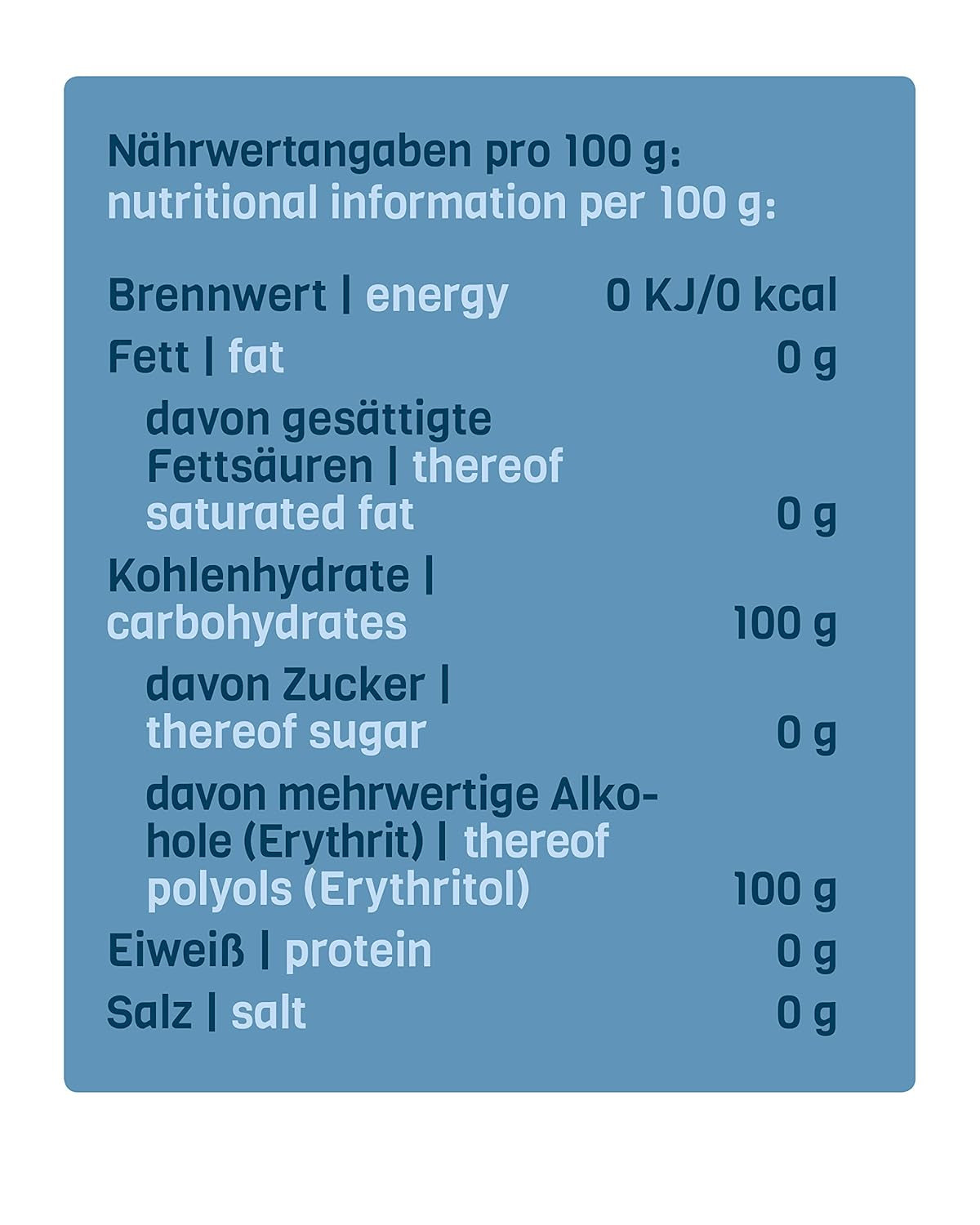 Nosugarsugar Erythrit Puder Streudose - Puderzuckerersatz Kalorienfrei, 19Er Pack (19 X 250 G) Indulcitori Naty Shop