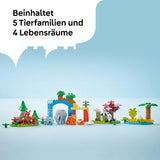 Set LEGO DUPLO Town Wild Animal Families 3-in-1, jucărie educativă pentru copii mici cu țestoase, tigri, elefanți, căprioare, panda, set pentru preșcolari de la 2 ani, jucărie de construit cu figuri de animale 10446 Seturi de constructie Besuche den LEGO-Store