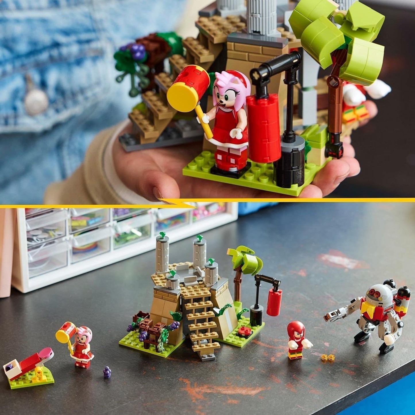 LEGO Sonic the Hedgehog Knuckles And The Shrine Of Master Emerald, jucărie de colecționat, cadou pentru gameri, set de construcție de aventură pentru băieți și fete de la 8 ani 76998 Seturi de constructie Besuche den LEGO-Store