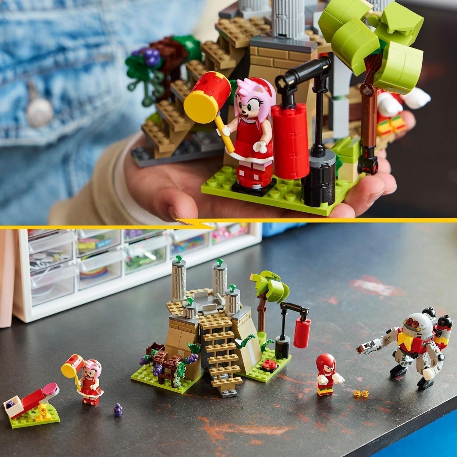 LEGO Sonic the Hedgehog Knuckles And The Shrine Of Master Emerald, jucărie de colecționat, cadou pentru gameri, set de construcție de aventură pentru băieți și fete de la 8 ani 76998 Seturi de constructie Besuche den LEGO-Store
