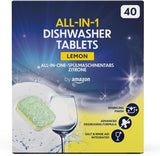 All-In-One tablete de spălat vase, lămâie, 40 tablete Detergenti Bucatarie Naty Shop