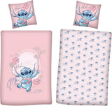 Set de lenjerie de pat reversibil Stitch Aloha lenjerie de pat pentru fete 100% bumbac Lenjerie de pat - copii Naty Shop