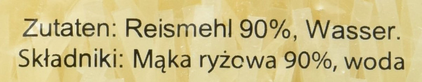 Tăiței de orez – thailandezi, tăiței panglică de orez cu lățimea de 3 mm, preparați din făină de orez – 17 x 400 g