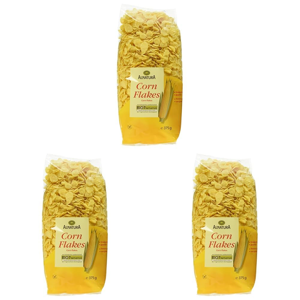 Fulgi de porumb organici, fără gluten, 375 g