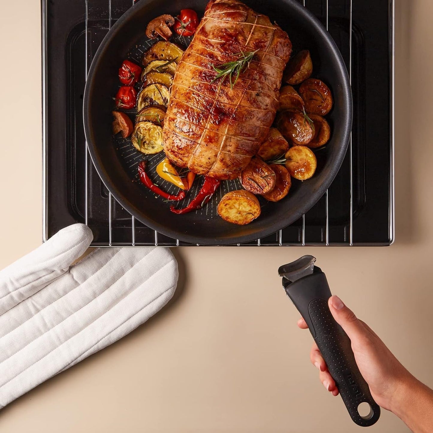 Tigaie Tefal Ingenio Eco Resist, 20 cm, inducție, ușor de curățat, acoperire antiaderentă Oale si Tigai Naty Shop