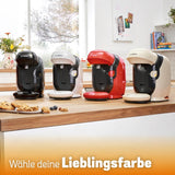 Espressor cu capsule Bosch Tassimo Style TAS112E, peste 70 de băuturi, potrivit pentru toate dimensiunile de cești, complet automat, sustenabil, economisește spațiu, 1400 W, negru