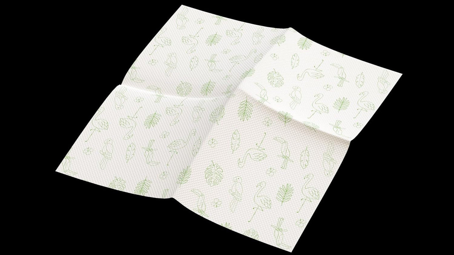 Șervețele de hârtie Renova Red Label, 140 șervețele, Jumătate alb, Decorat, Jumătate culoare, Dimensiune standard