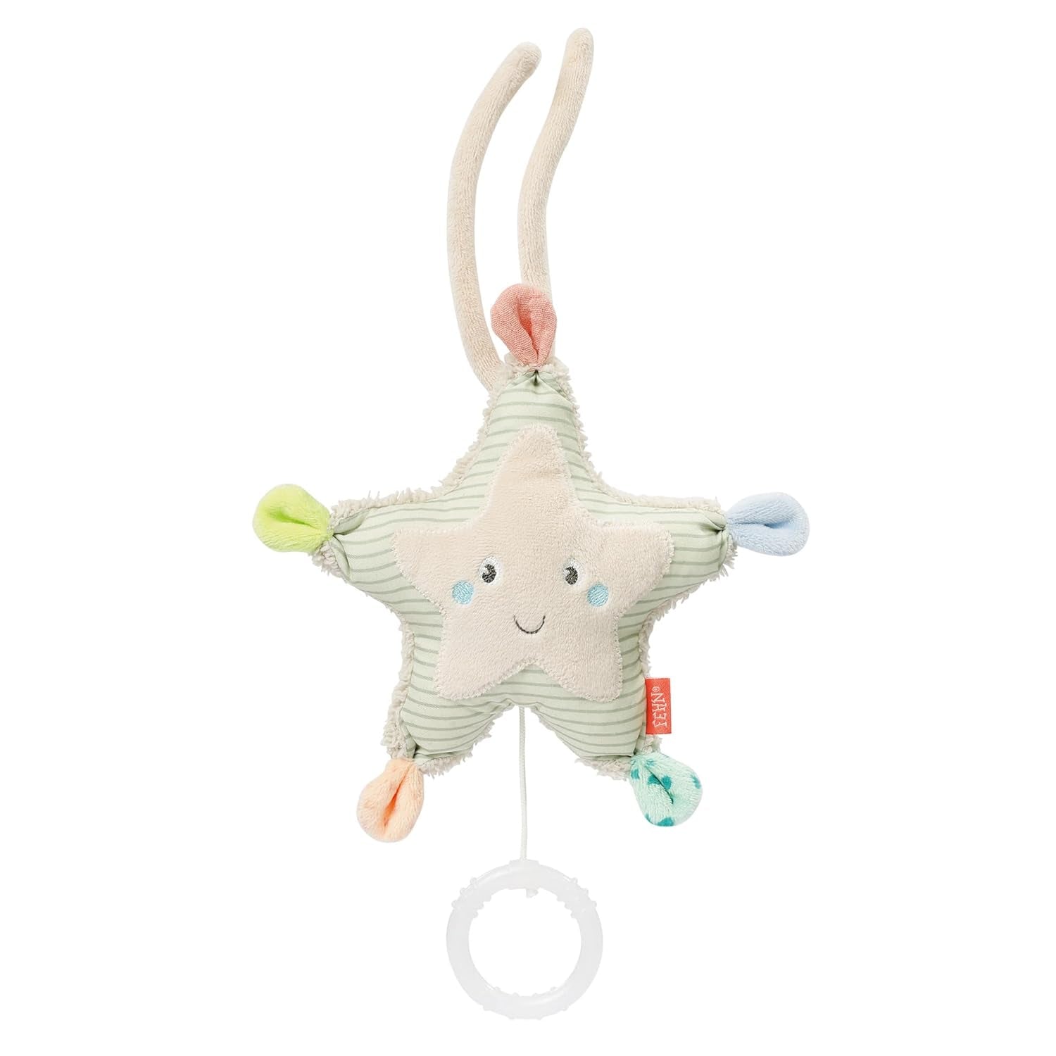 Fehn music box baby sleep aid sheep - jucărie de pluș cu atașament - melodie de ajutor pentru somn "Brahms lullaby" - jucărie pentru copii pentru deplasare și acasă - jucării muzicale pentru bebeluși și copii Jucarii Bebe Naty Shop Steaua de mare