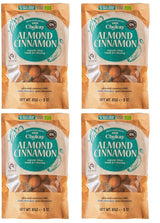 Set de 4 bucăți Organic Bites - Migdale cu scorțișoară/Migdale cu scorțișoară în ciocolată neagră belgiană/Fără zahăr adăugat, fără îndulcitori/VEGAN ȘI COMERȚ ECHITABIL / 4 x 85g