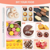 Set de 3 pixuri alimentare comestibile, albe, set de 3 cu vârf dublu, vegane, fără gluten, colorant alimentar fondant, albe pentru pictat și scris pe prăjituri etc.