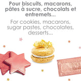 Scrapcooking - Set de 3 coloranți alimentari metalici - Colorant alimentar: auriu, auriu roz și rubin - Colorant alimentar comestibil pentru copt, prăjituri, fursecuri, torturi, ciocolată - 4019