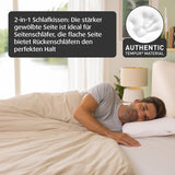 Pernă de dormit TEMPUR Symphony din spumă cu memorie, pernă ergonomică pentru susținerea gâtului, pentru dormitul pe spate și pe o parte, senzație fermă, M (63 x 43 x 12,5 cm), Alb
