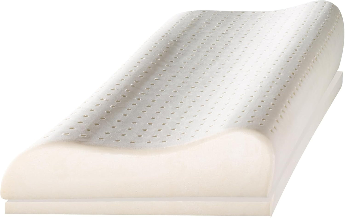 Billerbeck Pillow S20 Latex - Pernă pentru gât în 40 X 80 Cm - Pernă pentru susținerea gâtului cu miez moale din latex, alb Perne standard Naty Shop
