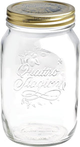 Bormioli QUATTRO STAGIONI borcan de depozitare 1 litru (pachet de 2) Cutii depozitare alimente Naty Shop 1000 Ml