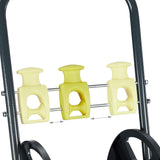 Cărucior furtun Relaxdays 45m, rolă mobilă pentru furtun de grădină și balcon, cu ghidaj pentru furtun, 76,5x44x41 cm, gri-galben