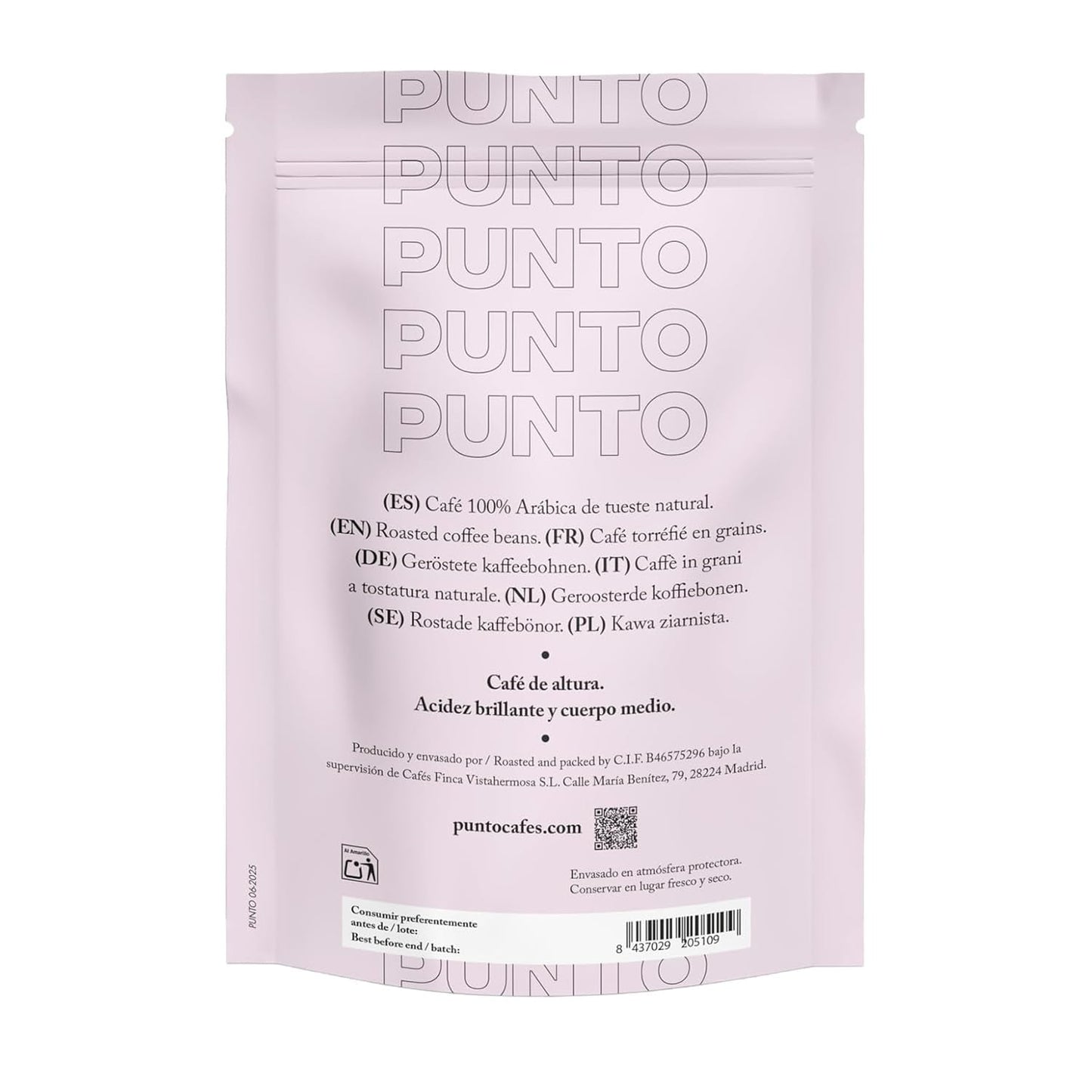 – Cafea etiopiană măcinată – 250 g – Cafea specială – Prăjire medie – 100% Arabica – Note de miere, scorțișoară și ciocolată – Aciditate intensă – Corp mediu