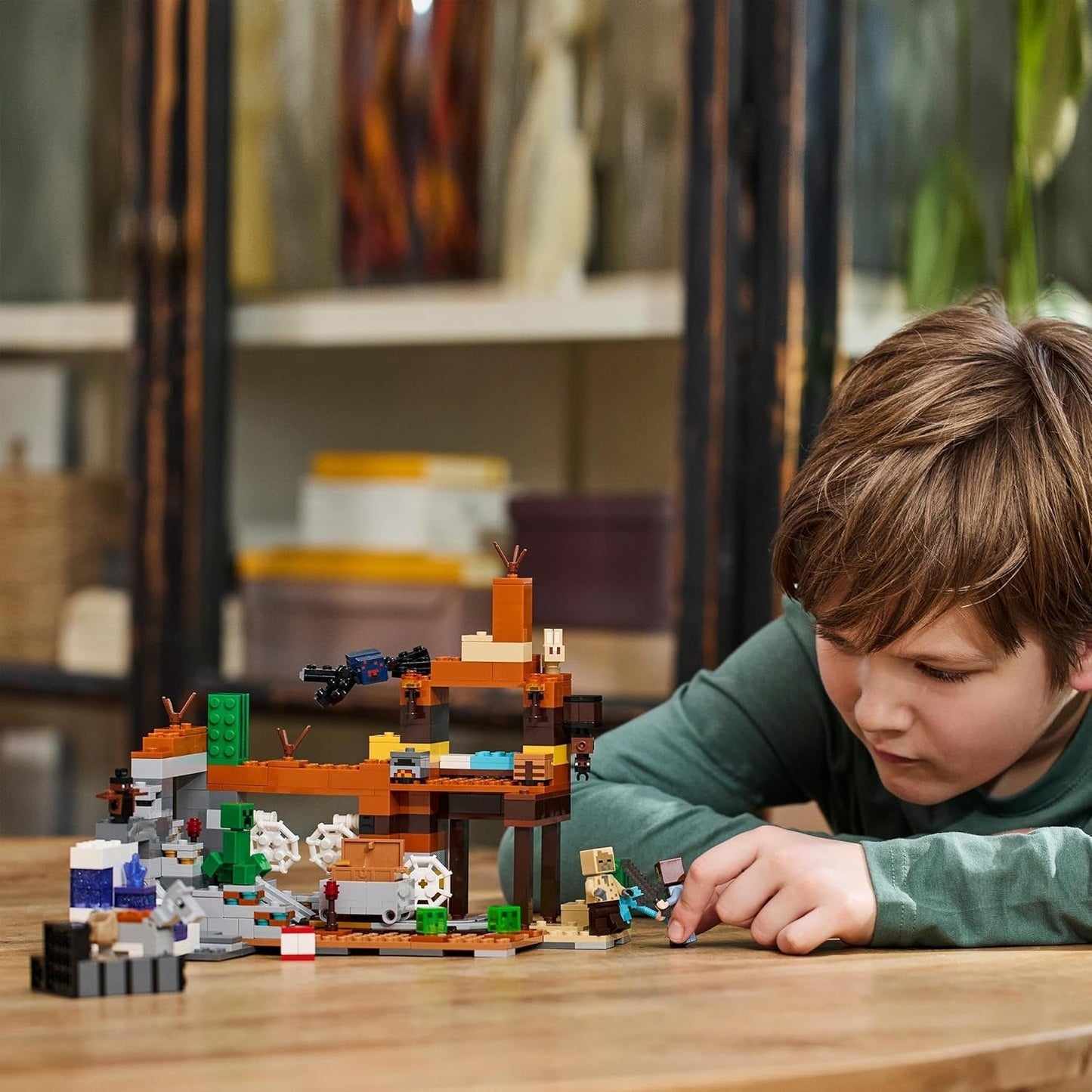 LEGO Minecraft Mina din Badlands, jucărie minieră pentru joc video, set pentru băieți și fete cu vârsta de peste 8 ani, cărămizi distractive de construcție, set de aventură, cadou de ziua de naștere 21263 Seturi de constructie Besuche den LEGO-Store