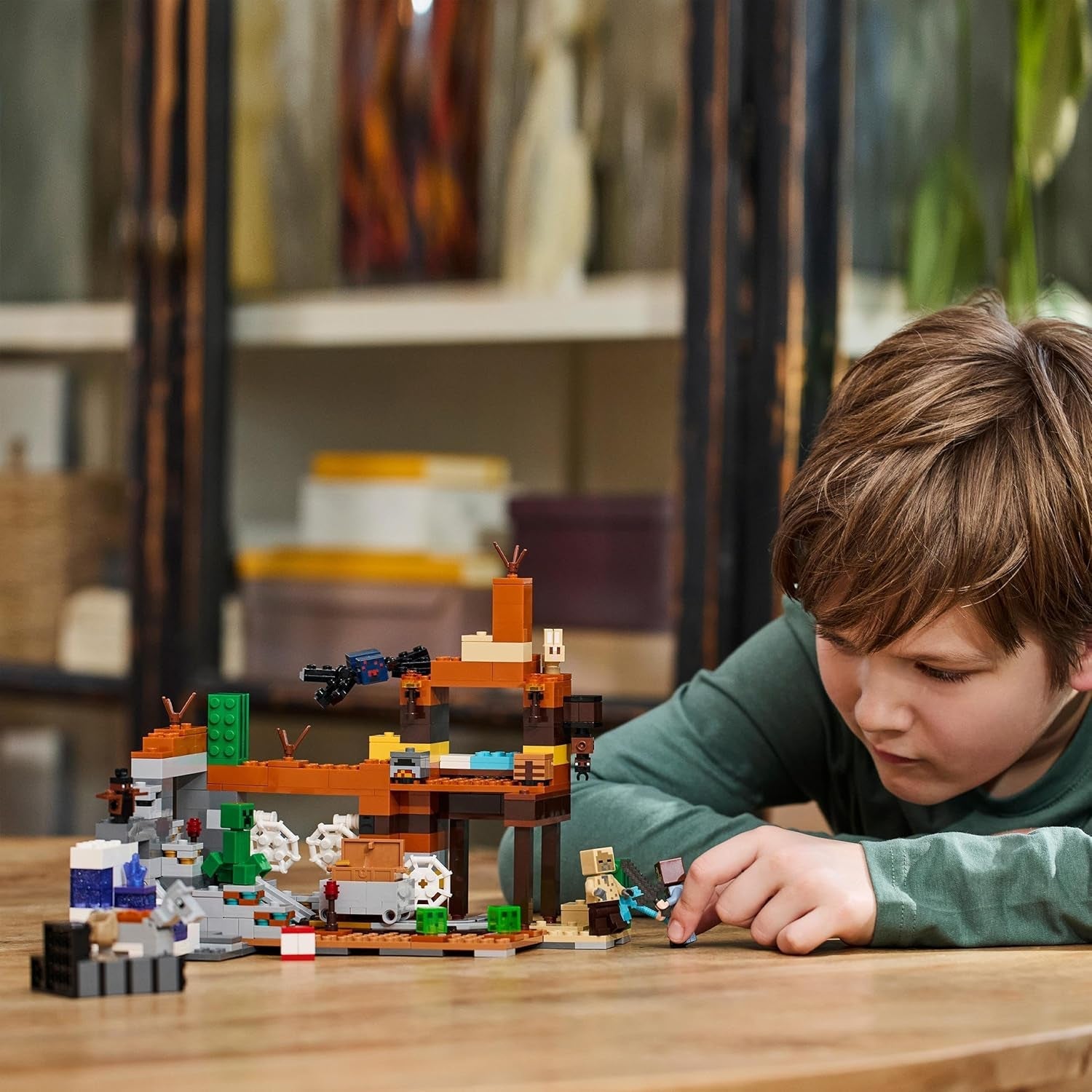 LEGO Minecraft Mina din Badlands, jucărie minieră pentru joc video, set pentru băieți și fete cu vârsta de peste 8 ani, cărămizi distractive de construcție, set de aventură, cadou de ziua de naștere 21263 Seturi de constructie Besuche den LEGO-Store