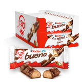 Kinder Bueno Mini – Batoane de ciocolată cu napolitană crocantă, cremă de lapte și alune și ciocolată fină cu lapte – Dulciuri pentru Carnaval – 1 pungă de mini batoane ambalate individual (1 x 108 g)