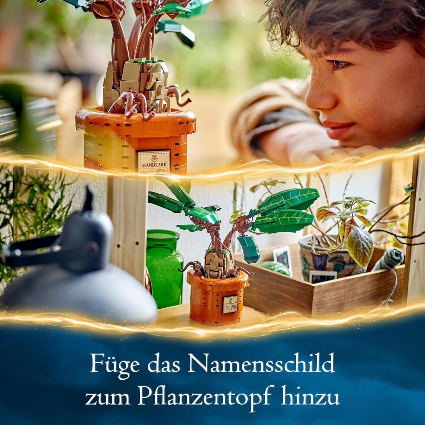 LEGO Harry Potter Magic Potion Plant: Mandrake, jucărie plantă cu ghiveci, cadou magic pentru fete, băieți și toți fanii, set de joacă pentru copii imaginativi, decorațiuni interioare 76433 Seturi de constructie Besuche den LEGO-Store