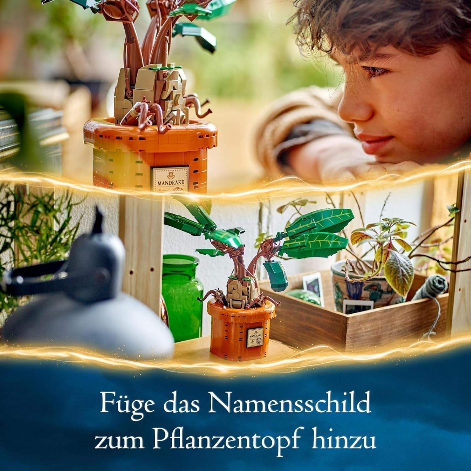 LEGO Harry Potter Magic Potion Plant: Mandrake, jucărie plantă cu ghiveci, cadou magic pentru fete, băieți și toți fanii, set de joacă pentru copii imaginativi, decorațiuni interioare 76433 Seturi de constructie Besuche den LEGO-Store