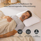 Pernă de dormit TEMPUR Symphony din spumă cu memorie, pernă ergonomică pentru susținerea gâtului, pentru dormitul pe spate și pe o parte, senzație fermă, M (63 x 43 x 12,5 cm), Alb