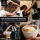 KING'S COFFEE - EDIȚIE ALBĂ - amestec ușor 100% Arabica din Etiopia, Mexic, Peru și Tanzania - prăjire în loturi mici în Italia - boabe de espresso întregi pentru aparate portafilter - 1 kg