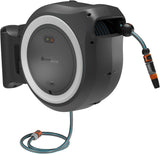 Cutie de furtun de perete fără fir Gardena PowerRoll XXL solo: Tambur automat pentru furtun cu furtun de grădină de 40 m, ghidaj pentru furtun și RollControl, alimentat cu baterii, rezistent la UV și îngheț (18647-55)