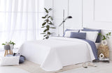 Cuvertură de pat Todocama Fine Boutique cu motiv Piqué, pentru primăvară, vară, toamnă și iarnă, 100% microfibră foarte moale, cuvertură multifuncțională, 140/150/160-250 X 260 cm, gri deschis Paturi si Cuverturi Besuche den Todocama-Store Alb 250 X 260 Cm