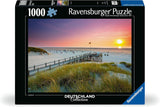 Ravensburger Puzzle 12000690 - Apus de soare peste Amrum - Puzzle de 1000 de piese pentru adulți și copii de la 14 ani, puzzle cu motiv de plajă din Marea Nordului Puzzle Naty Shop