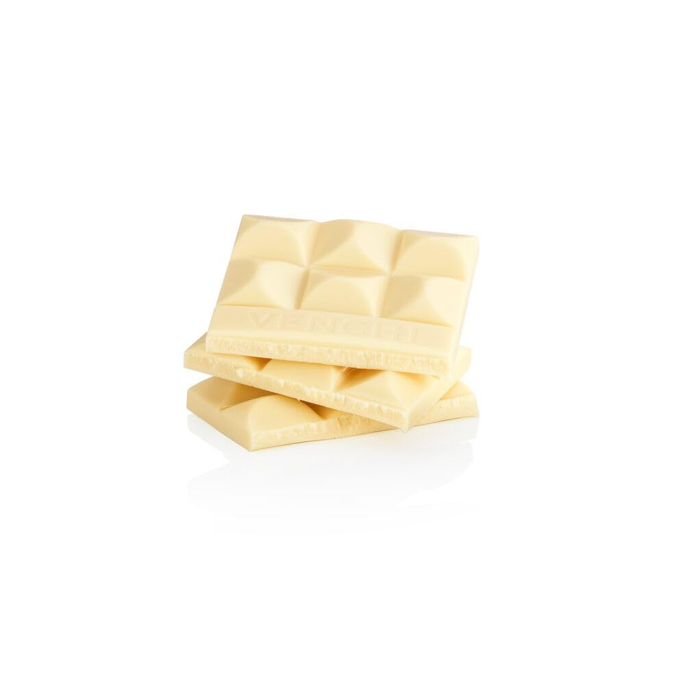 Venchi – Baton de ciocolată albă extra, 78 g – cu vanilie – Fără gluten