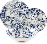 Set de veselă Excelsa Zen, 18 piese, ceramică, alb și albastru