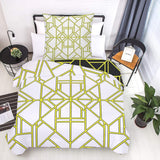 Lenjerie de pat pentru copii, baieti, diverse modele, cu fermoar, microfibre din poliester Lenjerie de pat - copii Naty Shop Linii geometrice 135X200 Cm + 80X80 Cm