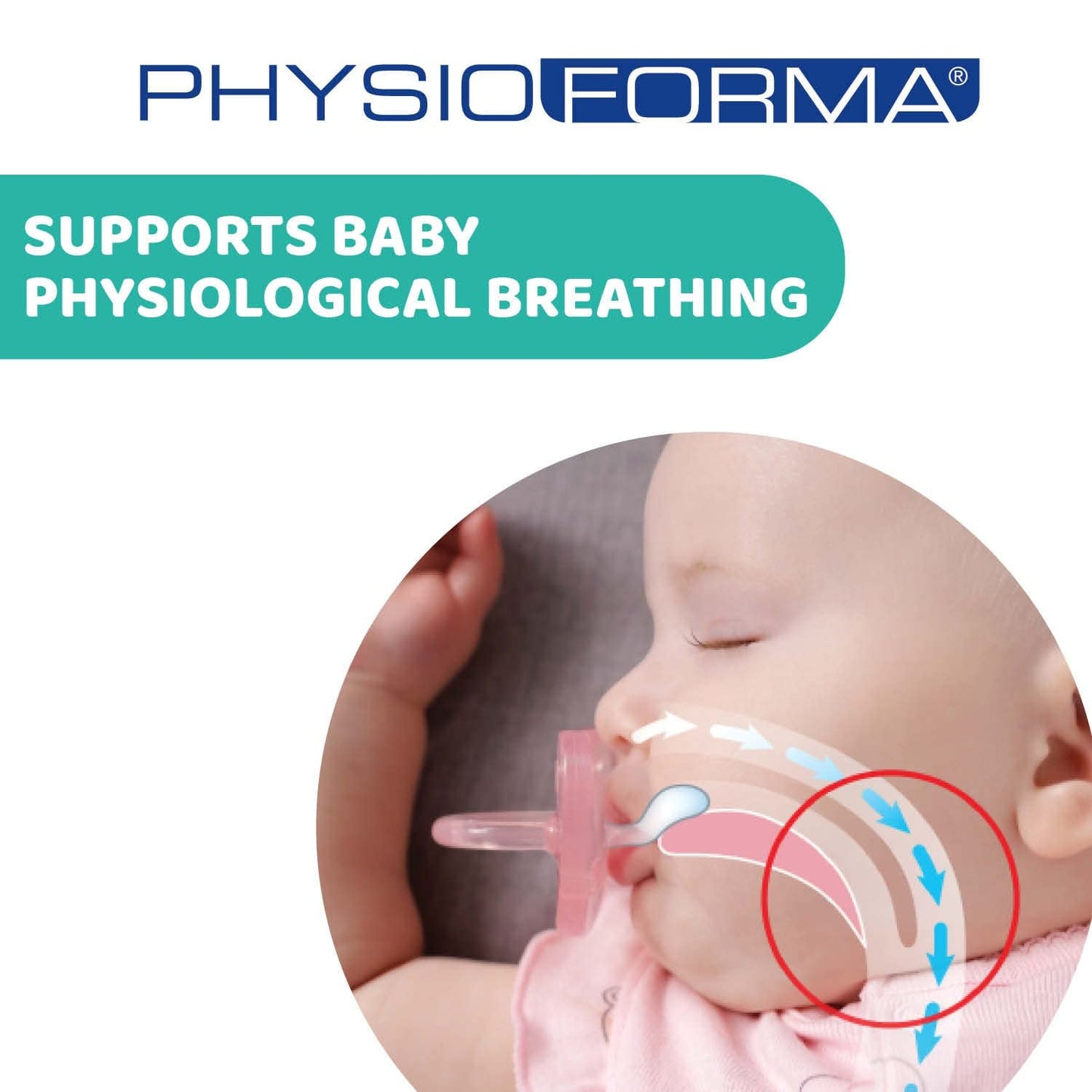 Chicco PhysioForma Comfort Suzetă 6-16 Luni, 1 Bucată, Suzetă cu Tetină din Silicon, Susține Respirația Fiziologică și Promovează Dezvoltarea Orală Corectă, Albastră