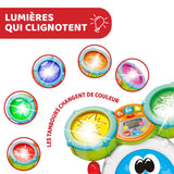 Chicco 00009820100000 Mi First set de tobe cu lumini și sunete, 3 moduri de redare instrument muzical cu baterie pentru copii, multicolor, Mare Jucarii Bebe Naty Shop