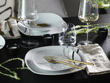 CreaTable, 24029, seria Square City Line, set de veselă din porțelan pentru 6 persoane, 12 piese, potrivit pentru mașina de spălat vase și cuptorul cu microunde, producție de calitate
