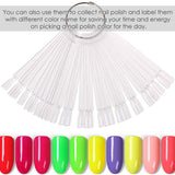 150 Stück Nail Art Tips Ring Stick,  Transparent Farbe Karte Platten Nagellack Display Ring Sticks, Nagel Salon Übungen Display Nail Tips