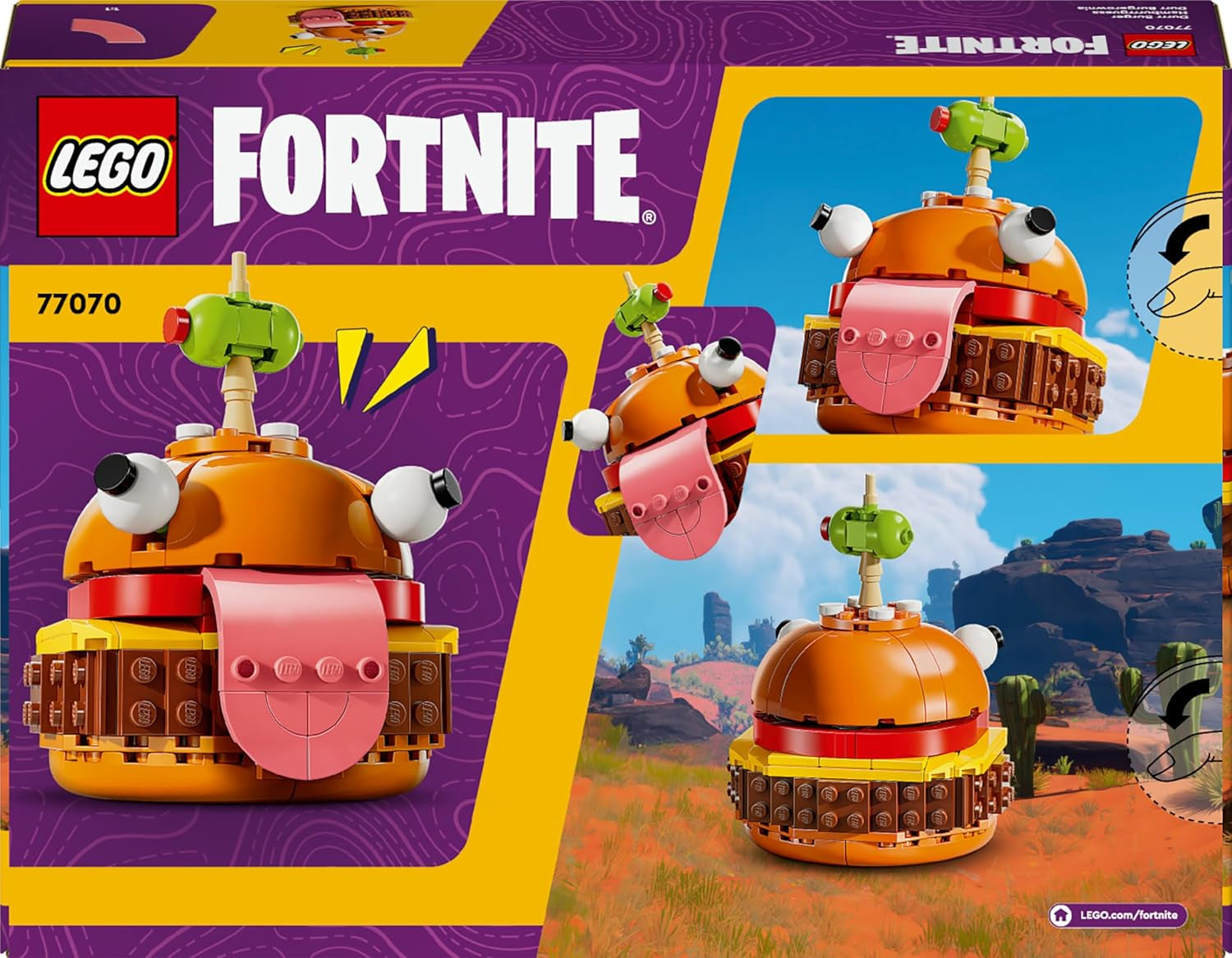 LEGO Fortnite Durrr Burger, Set de construcție pentru jocul video pentru gameri cu vârsta de peste 9 ani, Model de expus, Figurină de colecționat, Cadou pentru copii, adolescenți și adulți, Obiect de colecție 77070 Seturi de constructie Besuche den LEGO-Store