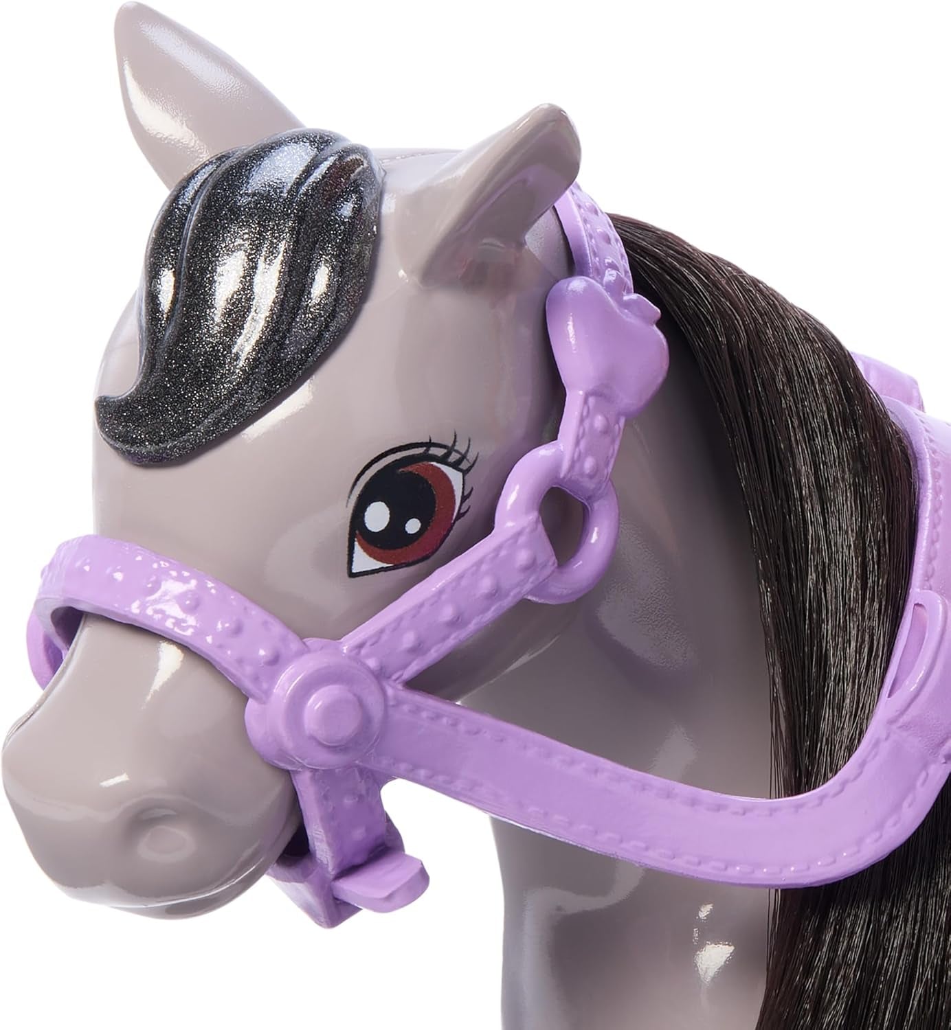 Barbie Chelsea And Pony Păpușă și ponei - încalecă în timpul jocului pentru a sta în siguranță pe cal, șa roz și tije, include cască și rochie drăguță în carouri, pentru copii de la 3 ani, HTK29 Papusi Naty Shop