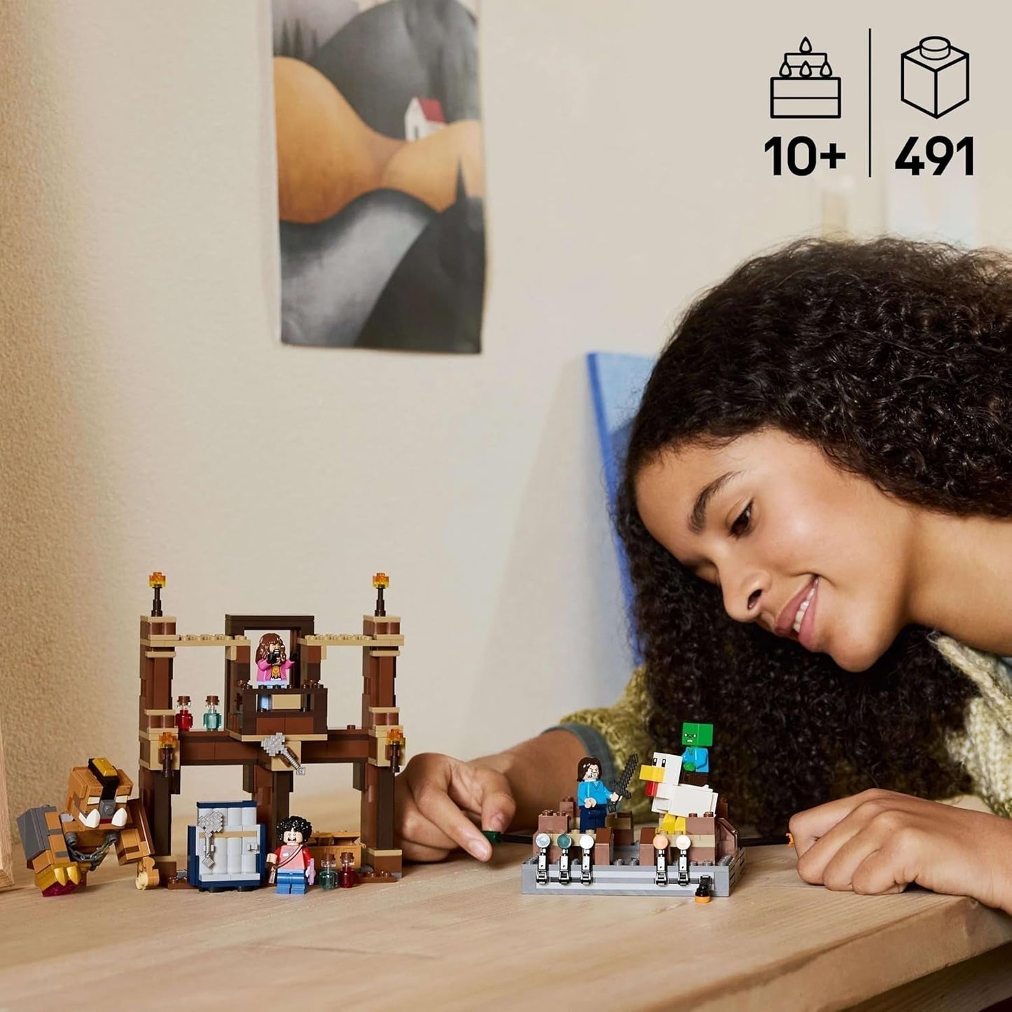 LEGO Minecraft Forest Manor cu ring de box - set pentru gameri cu zombie și Oberborst - jucărie de construcție interactivă cu echipamente și piste - cadou pentru băieți și fete 10+ - 21272 Seturi de constructie Besuche den LEGO-Store