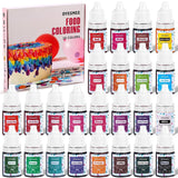 Colorant alimentar lichid – 12 culori colorant alimentar foarte concentrat pentru copt, băuturi, macaroane, fondant, decorare tort, set de coloranți alimentari pentru săpunuri DIY, slime, meșteșuguri (6 ml fiecare)