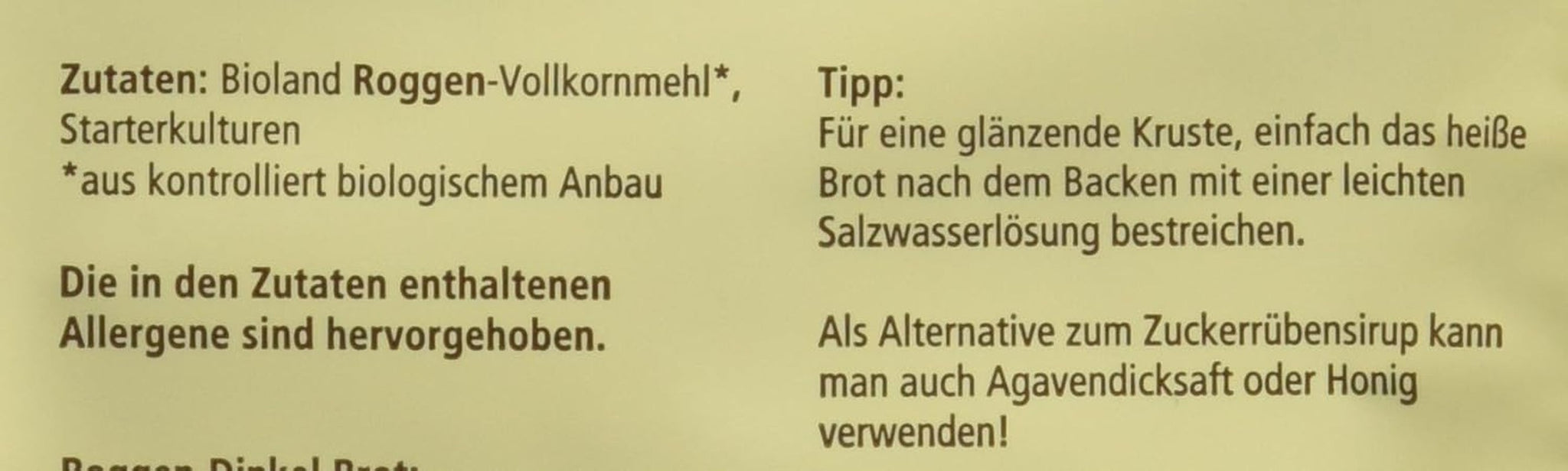 Lecker'S Bio Vollkorn Sauerteig (10 X 30 G) Amestec pentru copt si gatit Naty Shop