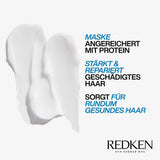 Redken Mască intensivă pentru păr pentru toate tipurile de păr deteriorat, repară și regenerează, anti-rupere, Mască Extreme Strength Builder Plus, 1 x 250 ml Masca de par Naty Shop