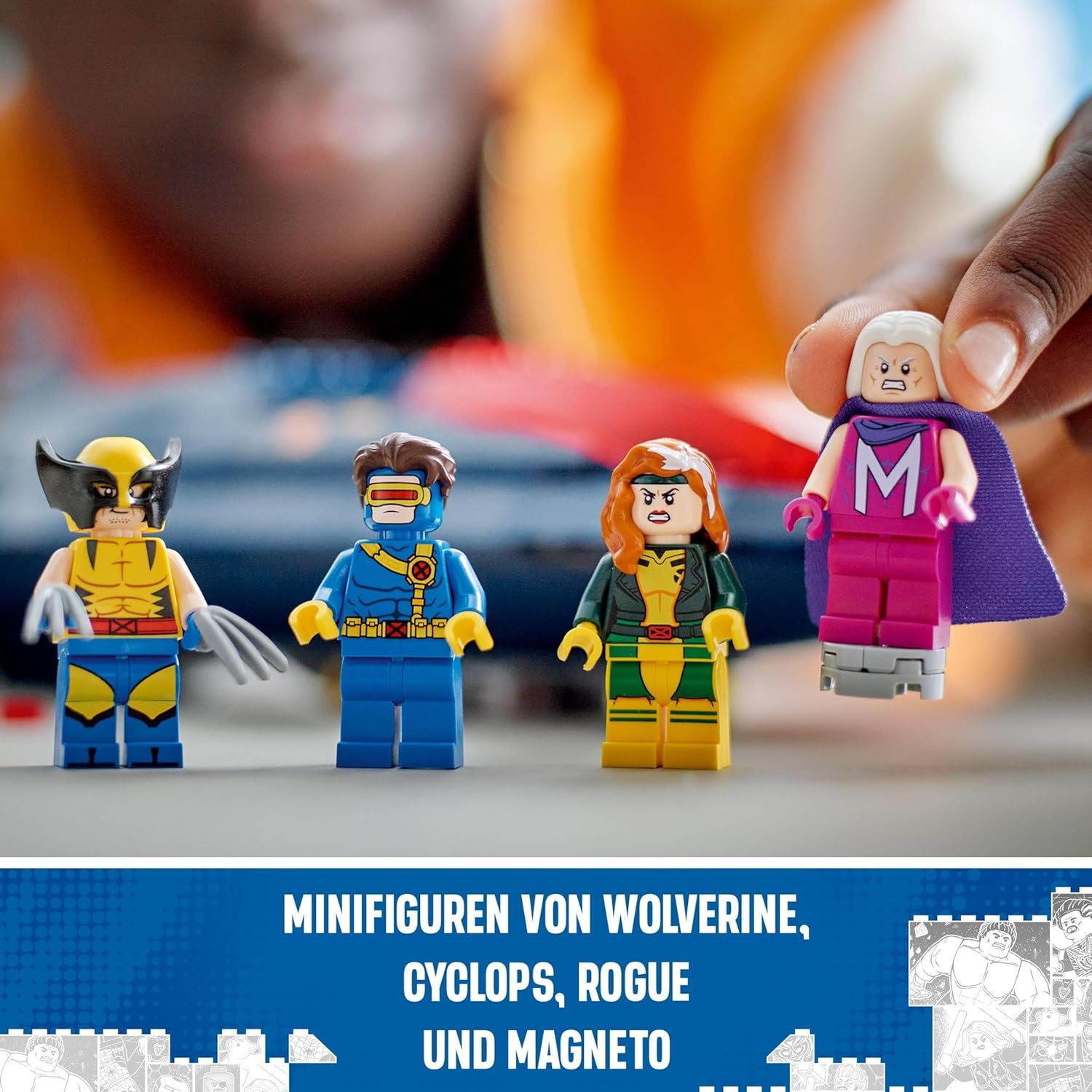 LEGO Marvel X-Jet The X-Men, model de avion de construit cu figuri, inclusiv Wolverine și Rogue, jucărie cu supereroi pentru copii, cadou pentru băieți și fete de la 8 ani 76281 Seturi de constructie Besuche den LEGO-Store