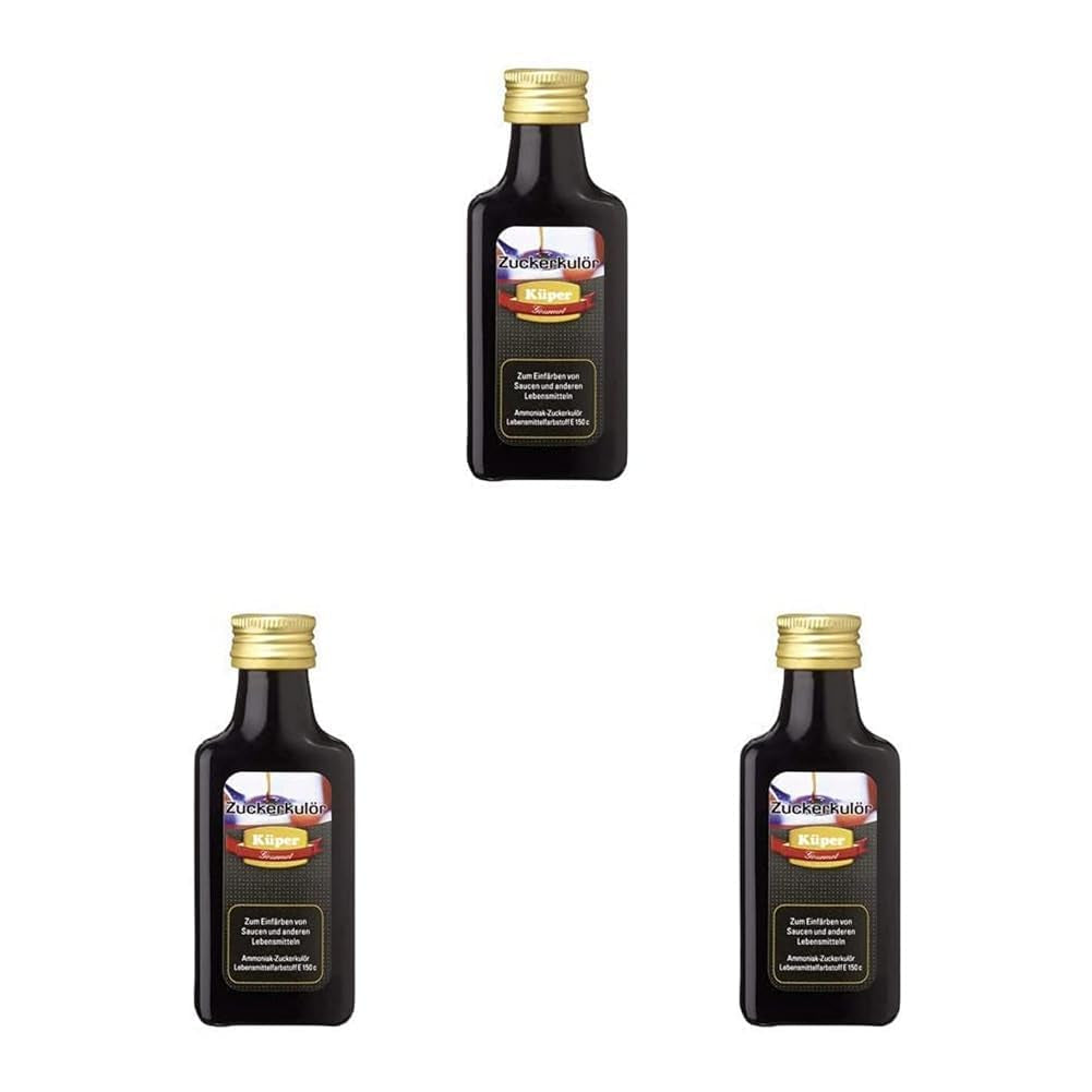 Küper Gourmet Caramel Colorant – 40 ml – Colorant alimentar lichid maro – Colorant caramel pentru sosuri, dressinguri sau sosuri dulci – Colorant zahăr închis